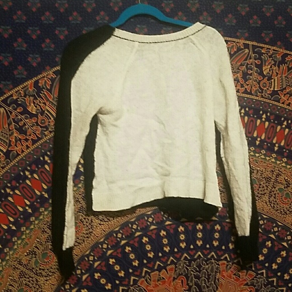 Two Tone Black/White Sweater - Picture 2 of 3
